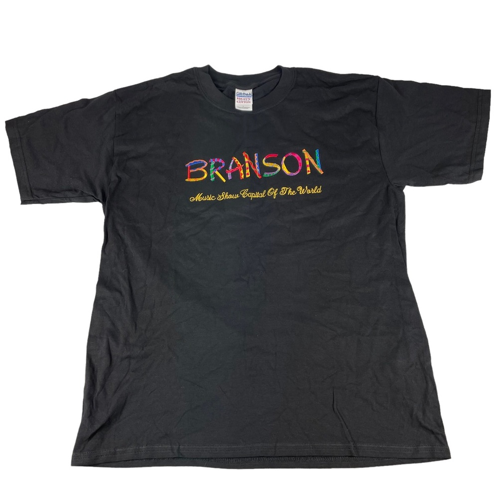 Branson Missouri Embroidered Spellout T-Shirt Large Music Show Capital VSCO Girl